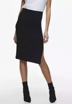 Юбка ONLY из джерси "ONLEMMA SLIT SKIRT JRS NOOS", черный