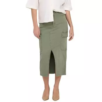 Юбка Only Lola Cargo Long, зеленый
