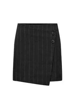 Юбка ONLY мини с запахом, серый