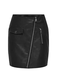Юбка ONLY на молнии, черный