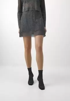 Юбка ONLY ОНЛЛЕА, цвет black/silver-coloured