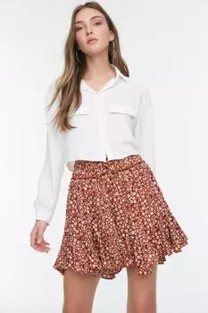 Юбка - Оранжевая - Макси Trendyol, оранжевый