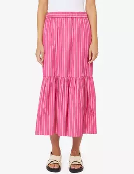 Юбка овальной формы с воланом Max Mara Leisure, фуксия