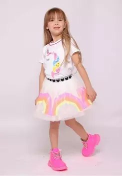 Юбка-пачка цвета неоновой радуги Lola + The Boys