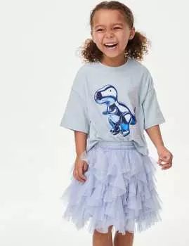 Юбка-пачка из тюля с блестками и звездами Marks & Spencer, синий