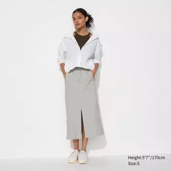 Юбка-парашют UNIQLO, светло-серый