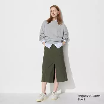 Юбка-парашют UNIQLO, темно-зеленый