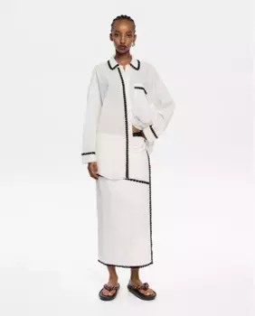 Юбка-парео с помпонами Bimba y Lola, цвет Crudo