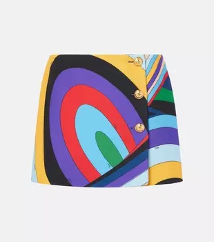 Юбка-парео с принтом Iride Pucci, Viola/Rosso