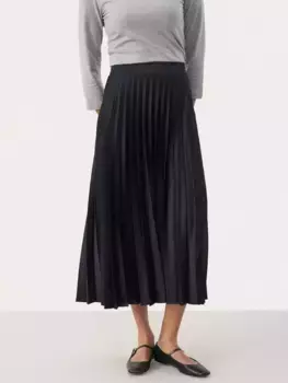 Юбка Part Two Veneda Pleated Midi, цвет dark navy