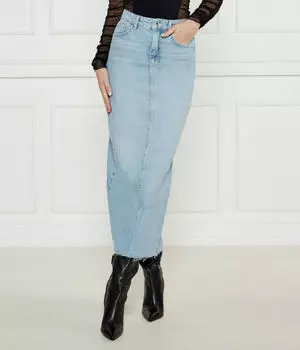 Юбка Patrizia Pepe джинсовая макси, голубой