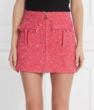 Юбка Patrizia Pepe мини на молнии, розовый