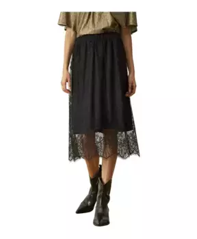 Юбка Paula из красивого кружева In Front, черный