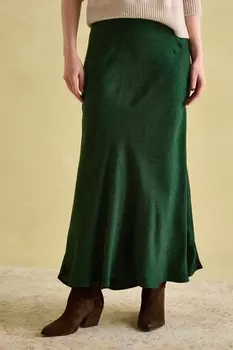 Юбка Penelope satin midi Joules, зеленый