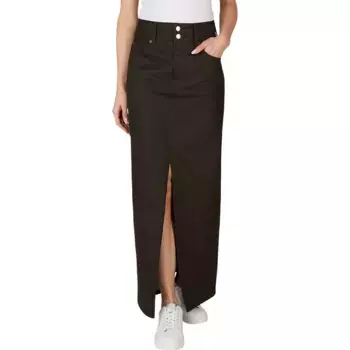 Юбка Pepe Jeans Coated Midi, коричневый