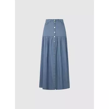 Юбка Pepe Jeans Maxi Denim, синий