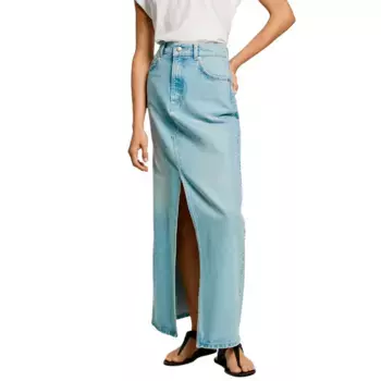 Юбка Pepe Jeans Maxi long skirt, синий