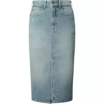 Юбка Pepe Jeans Midi skirt, синий