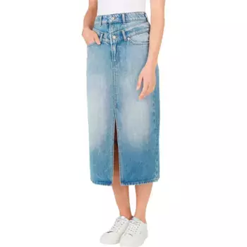 Юбка Pepe Jeans Midi skirt, синий