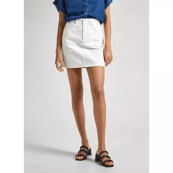 Юбка Pepe Jeans Mini Coated High Waist, бежевый