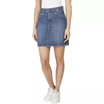 Юбка Pepe Jeans Mini High Waist Short Denim, синий