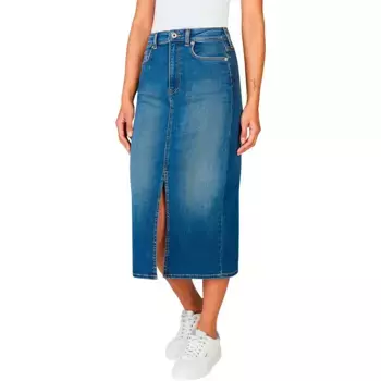 Юбка Pepe Jeans PL901186 Midi denim skirt, синий