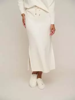 Юбка песочного цвета Rino & Pelle, белый