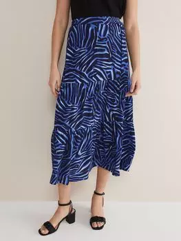 Юбка Phase Eight Tana Zebra, синяя