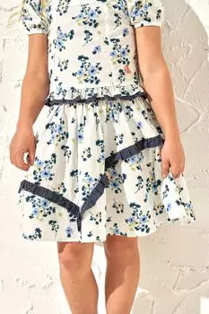 Юбка Пиа с принтом Angel & Rocket, бежевый