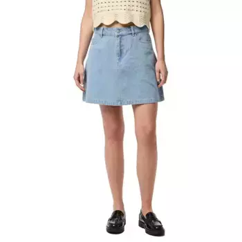 Юбка Pieces Abbi denim skirt, синий