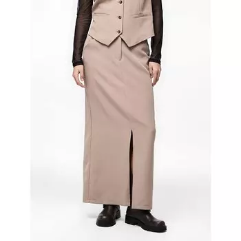 Юбка Pieces Bossy Long, бежевый