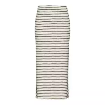 Юбка Pieces Iris long skirt, бежевый