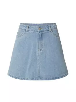 Юбка PIECES PCABBI, синий деним