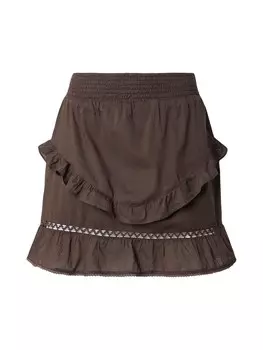 Юбка PIECES PCAstrid, темно-коричневый