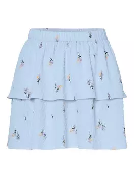 Юбка PIECES PCJeo, небесно-синий