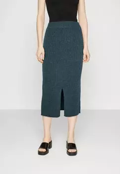 Юбка Pieces PCJOSE MIDI SLIT SKIRT, цвет reflecting pond