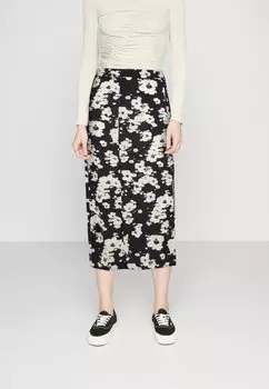 Юбка Pieces PCJOSEPHINE ЮБКА С РАЗРЕЗАМИ МИДИ, береза/черный