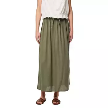 Юбка Pieces Pia long skirt, зеленый