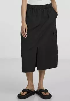 Юбка Pieces ПРЯЖКИ, цвет black