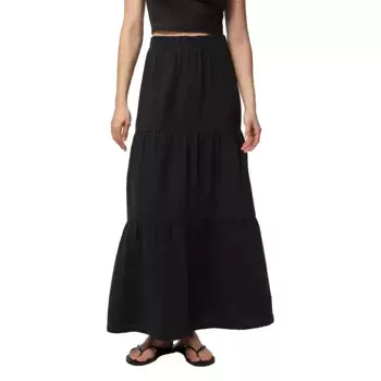 Юбка Pieces Sikka long skirt, черный