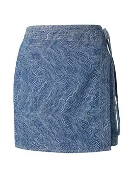 Юбка PIECES, синий деним