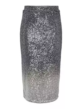Юбка PIECES Skirt DELPHIA, серебряный