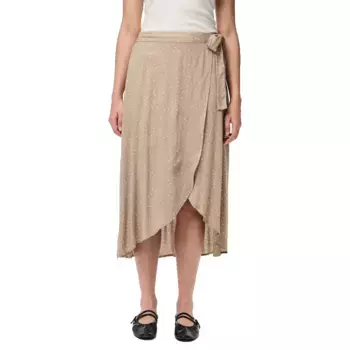 Юбка Pieces Tala Wrap midi skirt, бежевый