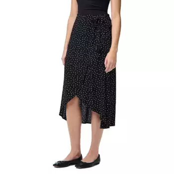 Юбка Pieces Tala Wrap midi skirt, черный