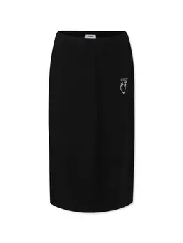 Юбка Pinko Kids Love Birds с вышивкой, черный