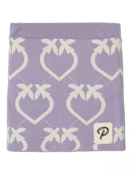 Юбка Pinko Kids с принтом логотипа, фиолетовый