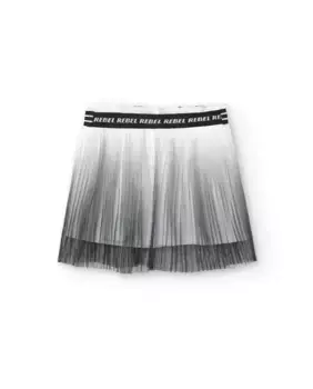 Юбка плиссе для девочки на резинке на талии Boboli, черный