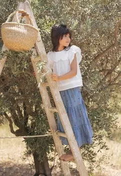 Юбка плиссе JUPOND Tartine et Chocolat, цвет denim