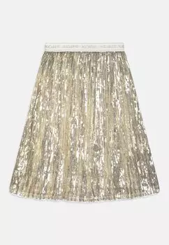 Юбка плиссе Long Skirt Michael Kors Kids, цвет dore clair