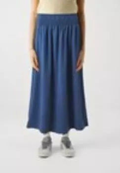 Юбка плиссе ONLBAHA LONG SMOCK SKIRT Only, синий